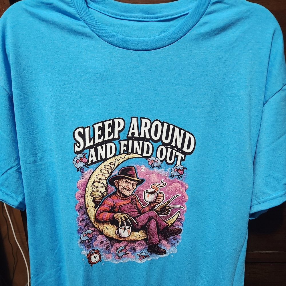 Hanes Blue Freddy Halloween Shirt